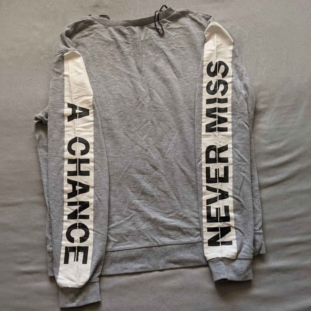 Grey long sleeve shirt